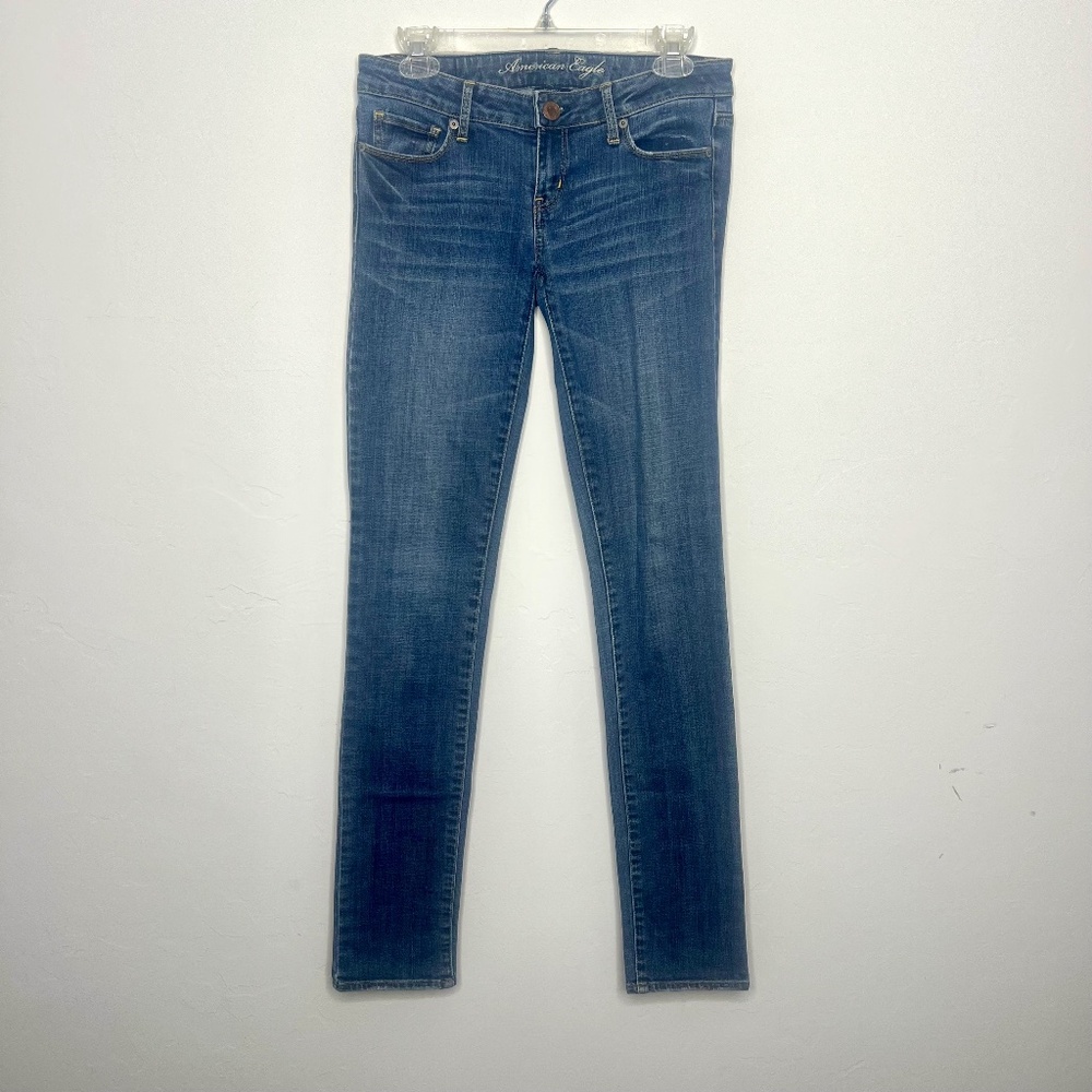 American Eagle Skinny Jeans Stretch Denim Weekend Wear 2 Long Tall